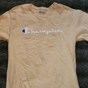 Champion Soft Yellow Tee with Logo